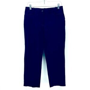 Talbots Dress Pants Sz 10 Womens Signature Cropped Wide Leg Cotton Lightweight